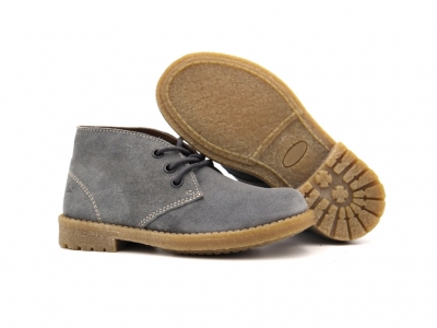 Ghete copii Lui Kids, cod 3G2326, seria CREP, gri deschis, piele naturala