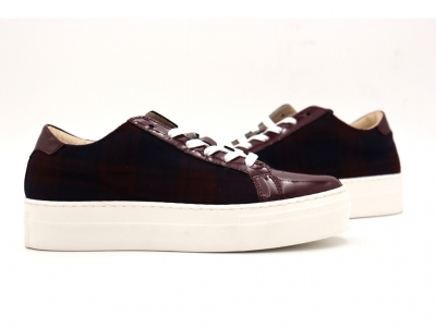 Pantofi sport femei Lui Shoes, cod 2A399, seria KR, bordo, piele naturala