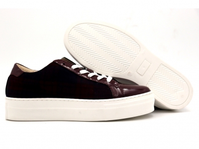 Pantofi sport femei Lui Shoes, cod 2A399, seria KR, bordo, piele naturala