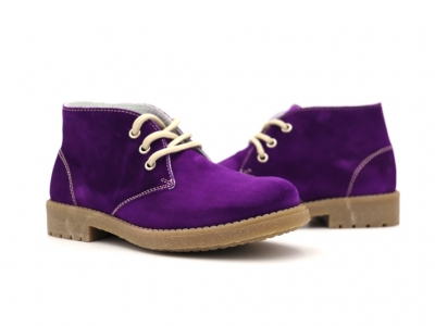 Ghete femei Lui Shoes, cod 2G985, seria CREP, mov, piele naturala