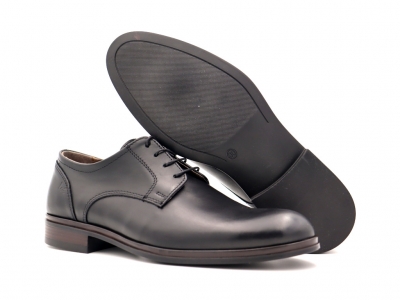 Pantofi barbati Lui Shoes, cod 1P555, seria ALAN P, negru, piele naturala