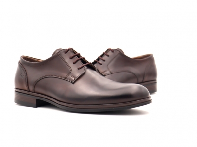 Pantofi barbati Lui Shoes, cod 1P556, seria ALAN P, maro inchis, piele naturala