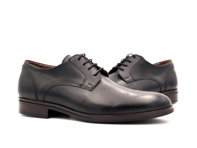 Pantofi barbati Lui Shoes, cod 1P560, seria ALAN P, negru, piele naturala