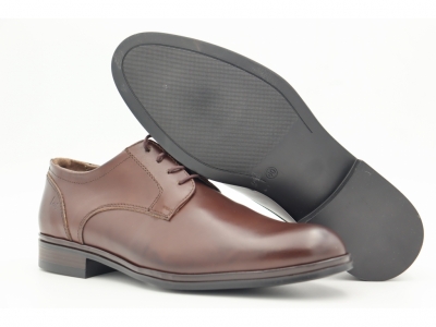 Pantofi barbati Lui Shoes, cod 1P562, seria ALAN P, maro inchis, piele naturala