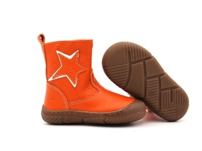 Cizme copii Lui Kids, cod 3C371, seria VICHY, portocaliu, piele naturala