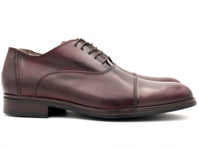 Pantofi barbati Lui Shoes, cod 1P564, seria ROSSO STAMPO, maro inchis, piele naturala