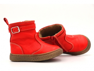 Cizme copii Lui Kids, cod 3C380, seria RITA, rosu, piele naturala