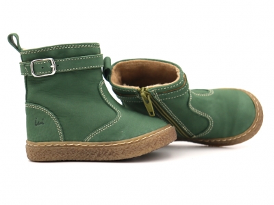 Cizme copii Lui Kids, cod 3C388, seria RITA, verde forest, piele naturala