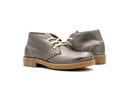 Ghete femei Lui Shoes, cod 2G993, seria CREP, argintiu, piele naturala