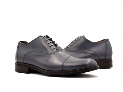 Pantofi barbati Lui Shoes, cod 1P568, seria ROSSO STAMPO, gri, piele naturala