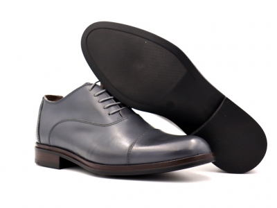 Pantofi barbati Lui Shoes, cod 1P568, seria ROSSO STAMPO, gri, piele naturala