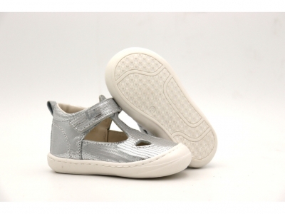Pantofi copii Lui Kids, cod 3P64, seria FIRST, argintiu, piele naturala