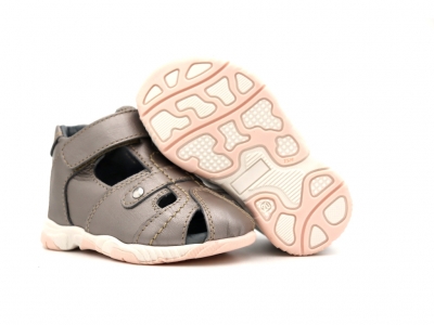 Sandale copii Lui Kids, cod 3S337, seria SIMBA, argintiu, piele naturala