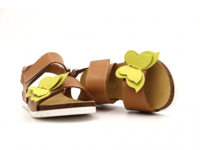 Sandale copii Lui Kids, cod 3S352, seria ELSA SKY, maro deschis, piele naturala