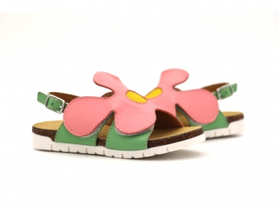 Sandale copii Lui Kids, cod 3S357, seria DAISY, roz, piele naturala