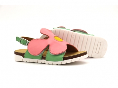 Sandale copii Lui Kids, cod 3S357, seria DAISY, roz, piele naturala