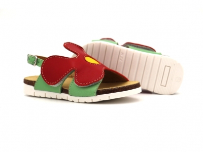 Sandale copii Lui Kids, cod 3S358, seria DAISY, rosu, piele naturala