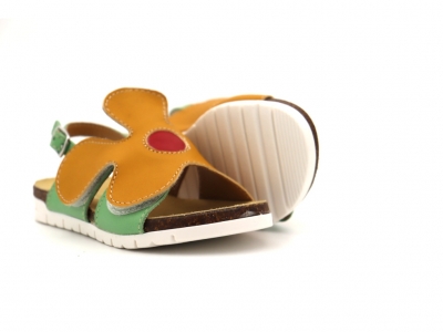 Sandale copii Lui Kids, cod 3S359, seria DAISY, maro deschis, piele naturala