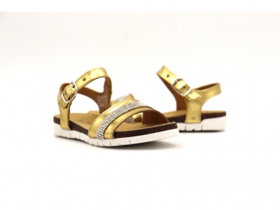 Sandale copii Lui Kids, cod 3S361, seria ELSA, auriu, piele naturala