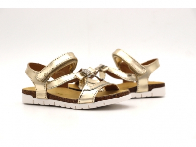 Sandale copii Lui Kids, cod 3S368, seria ELSA, auriu, piele naturala