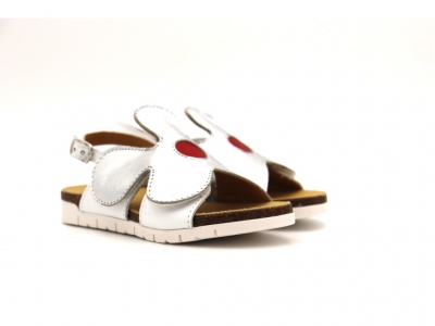 Sandale copii Lui Kids, cod 3S370, seria DAISY, argintiu, piele naturala