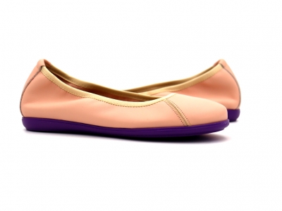 Pantofi femei Lui Shoes, cod 2P443, seria RAINBOW, roz pal, piele naturala