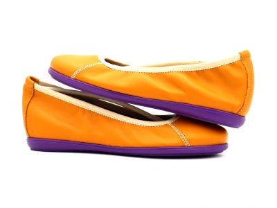 Pantofi femei Lui Shoes, cod 2P444, seria RAINBOW, galben mustar, piele naturala