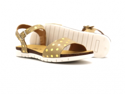 Sandale femei Lui Shoes, cod 2S678, seria ELSA, auriu, piele naturala