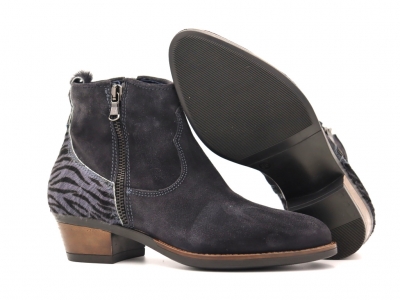 Botine femei Lui Shoes, cod 2B104, seria SANDRA F, gri, piele naturala