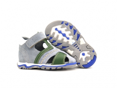 Sandale copii Lui Kids, cod 3S375, seria SIMBA, gri, piele naturala