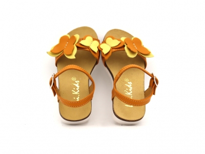 Sandale copii fete Lui Kids, cod 6S171, seria ELSA, maro deschis, piele naturala