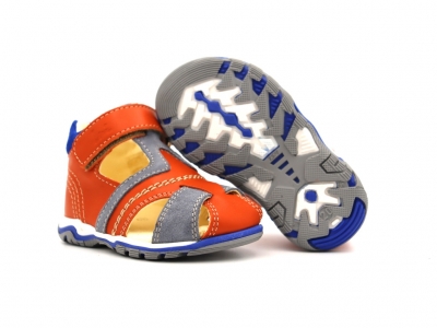 Sandale copii Lui Kids, cod 3S376, seria SIMBA, portocaliu, piele naturala