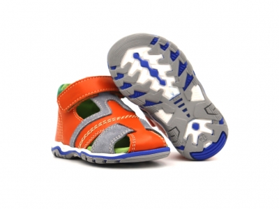 Sandale copii Lui Kids, cod 3S377, seria SIMBA, portocaliu, piele naturala