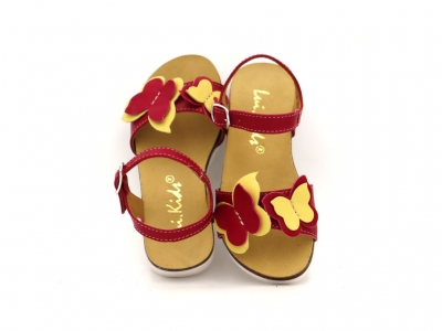 Sandale copii Lui Kids, cod 3S380, seria ELSA, rosu, piele naturala