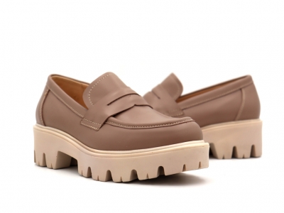 Pantofi femei Lui Shoes, cod 2P448, seria LORI, bej, piele naturala