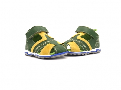 Sandale copii Lui Kids, cod 3S386, seria SIMBA, verde forest, piele naturala