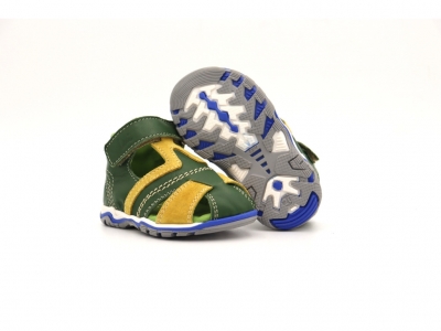 Sandale copii Lui Kids, cod 3S386, seria SIMBA, verde forest, piele naturala