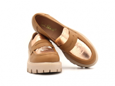 Pantofi femei Lui Shoes, cod 2P461, seria LORI, bej, piele naturala