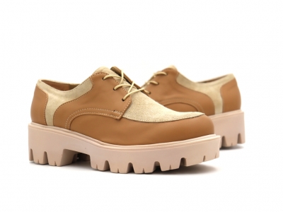 Pantofi femei Lui Shoes, cod 2P462, seria LORI, bej, piele naturala