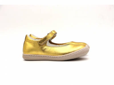 Pantofi copii fete Lui Kids, cod 6P285, seria FRANCA, auriu, piele naturala