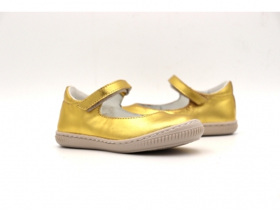 Pantofi copii fete Lui Kids, cod 6P285, seria FRANCA, auriu, piele naturala
