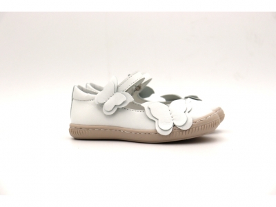 Pantofi copii fete Lui Kids, cod 6P287, seria FRANCA, alb, piele naturala