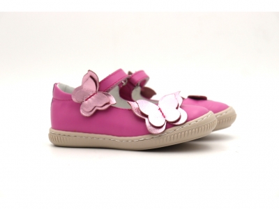 Pantofi copii fete Lui Kids, cod 6P288, seria FRANCA, roz, piele naturala