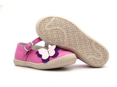 Pantofi copii fete Lui Kids, cod 6P293, seria LINDA, roz, piele naturala