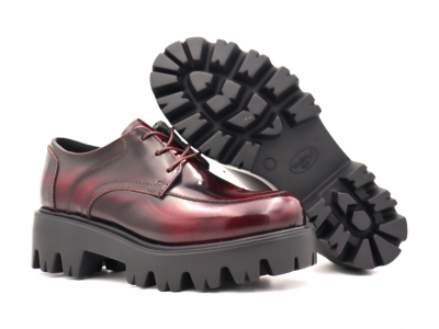 Pantofi femei Lui Shoes, cod 2P469, seria LORI, bordo, piele naturala