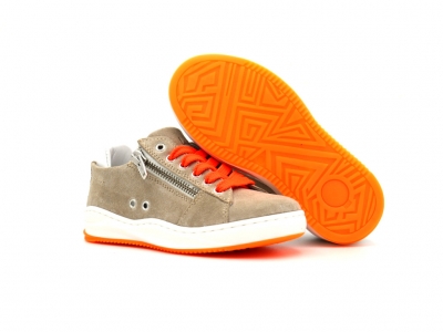 Pantofi sport copii Lui Shoes, cod 3A986, seria ZIPPY, bej, piele naturala