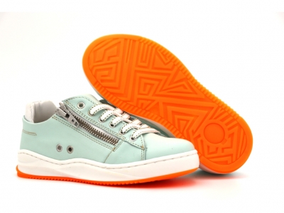 Pantofi sport copii Lui Shoes, cod 3A987, seria ZIPPY, verde pal, piele naturala
