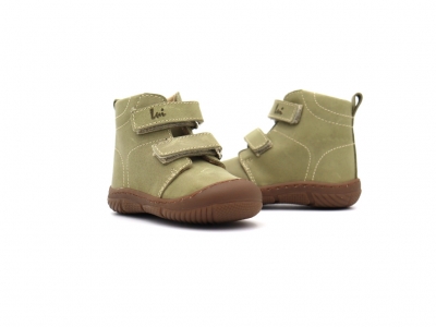 Ghete copii Lui Kids, cod 3G2378, seria ZOOM, khaki, piele naturala