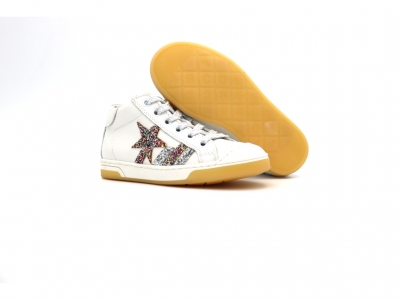 Pantofi sport copii fete Lui Kids, cod 6A152, seria MEGASTAR, alb, piele naturala