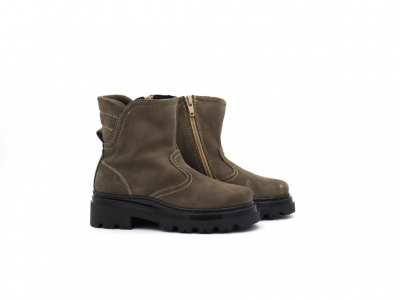 Botine copii fete Lui Shoes, cod 6B11, seria STELA, bej, piele naturala